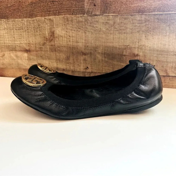 Tory Burch Caroline Leather Ballet Flats - Picture 3 of 8